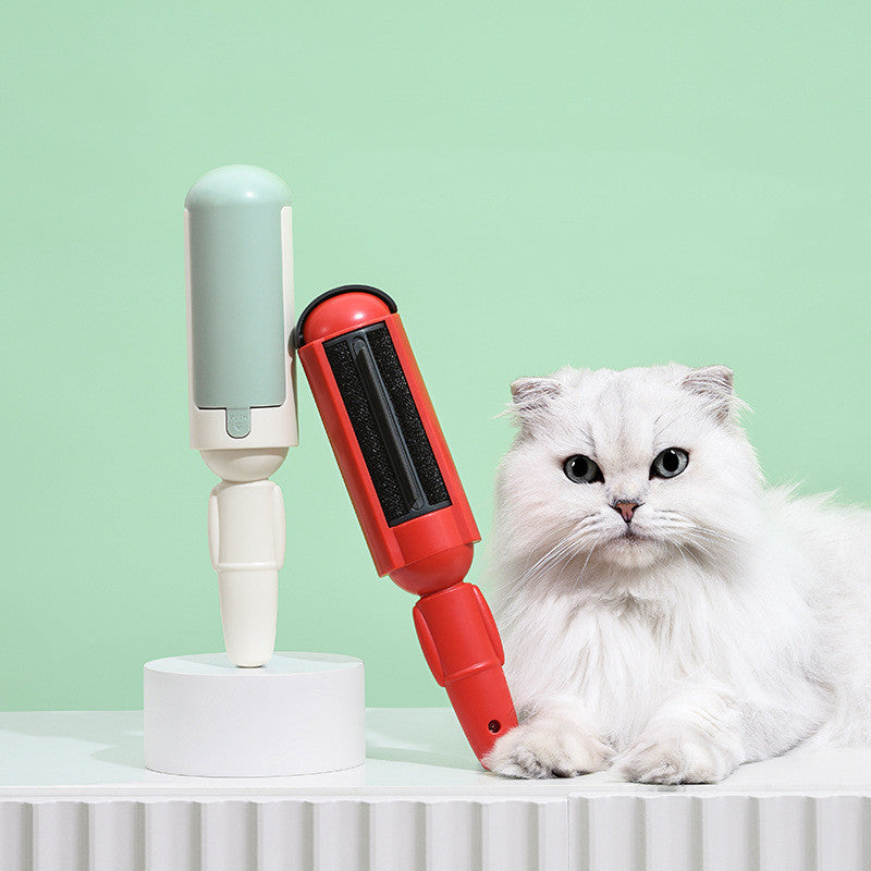 Reusable Pet Hair Remover Roller with Self-Cleaning Base